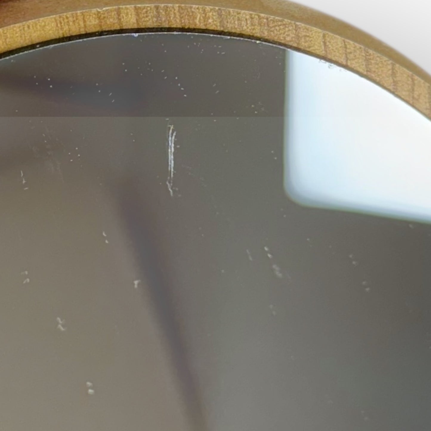 Wood Base Tabletop Mirror