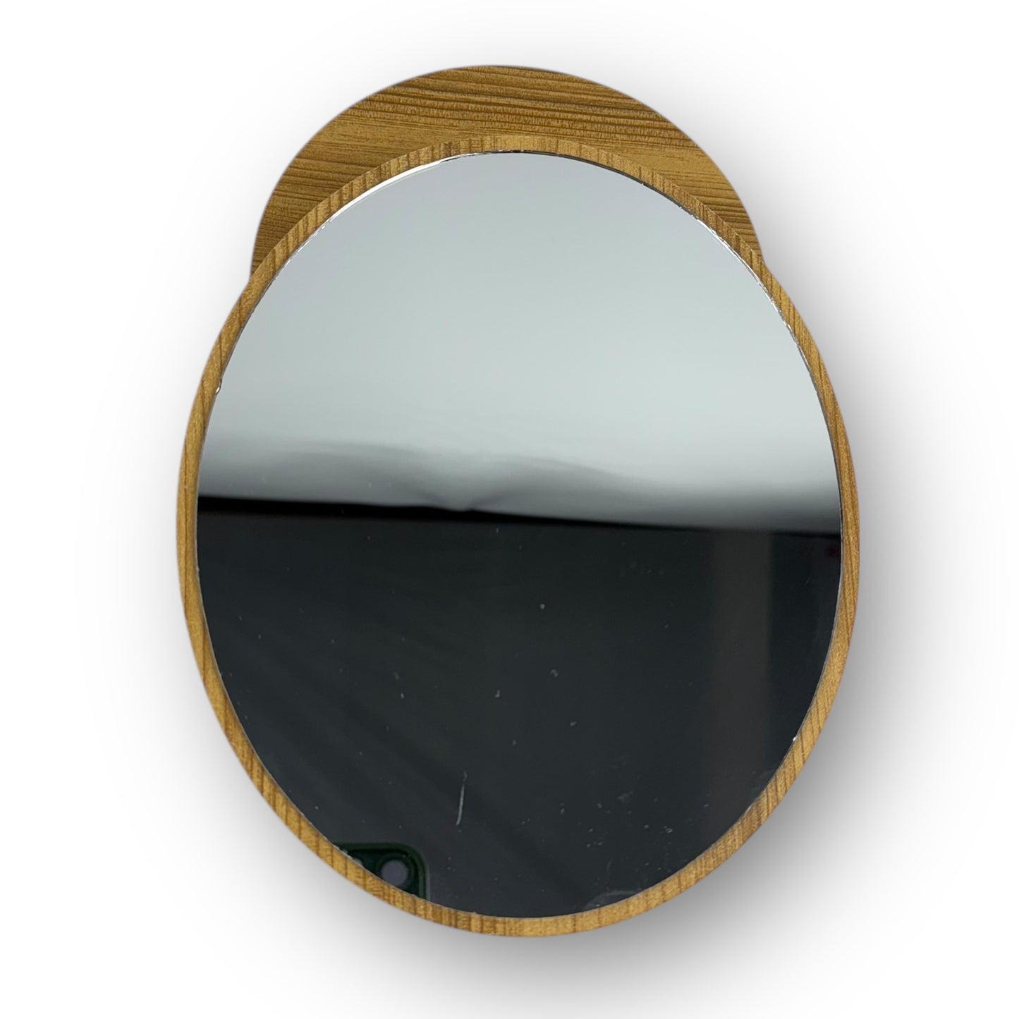 Wood Base Tabletop Mirror
