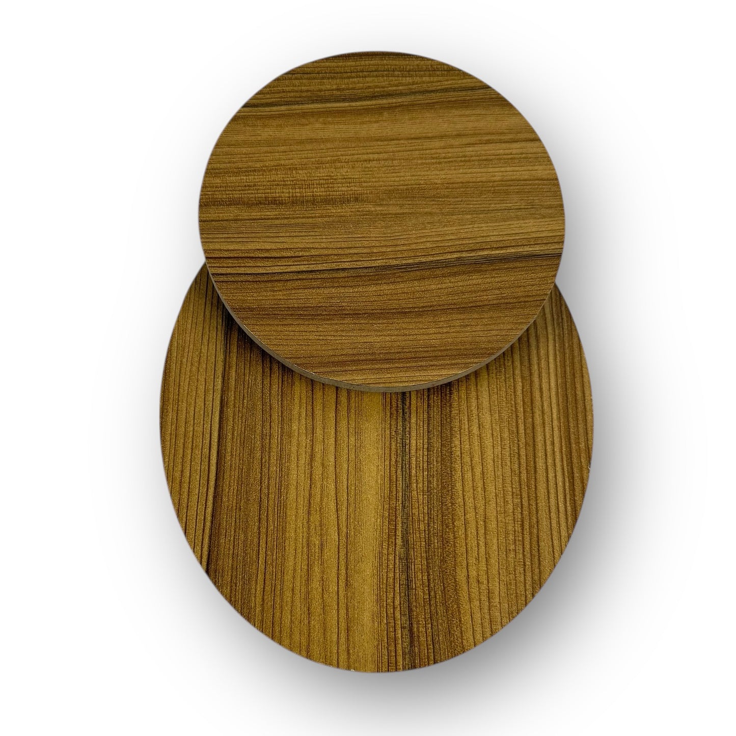 Wood Base Tabletop Mirror