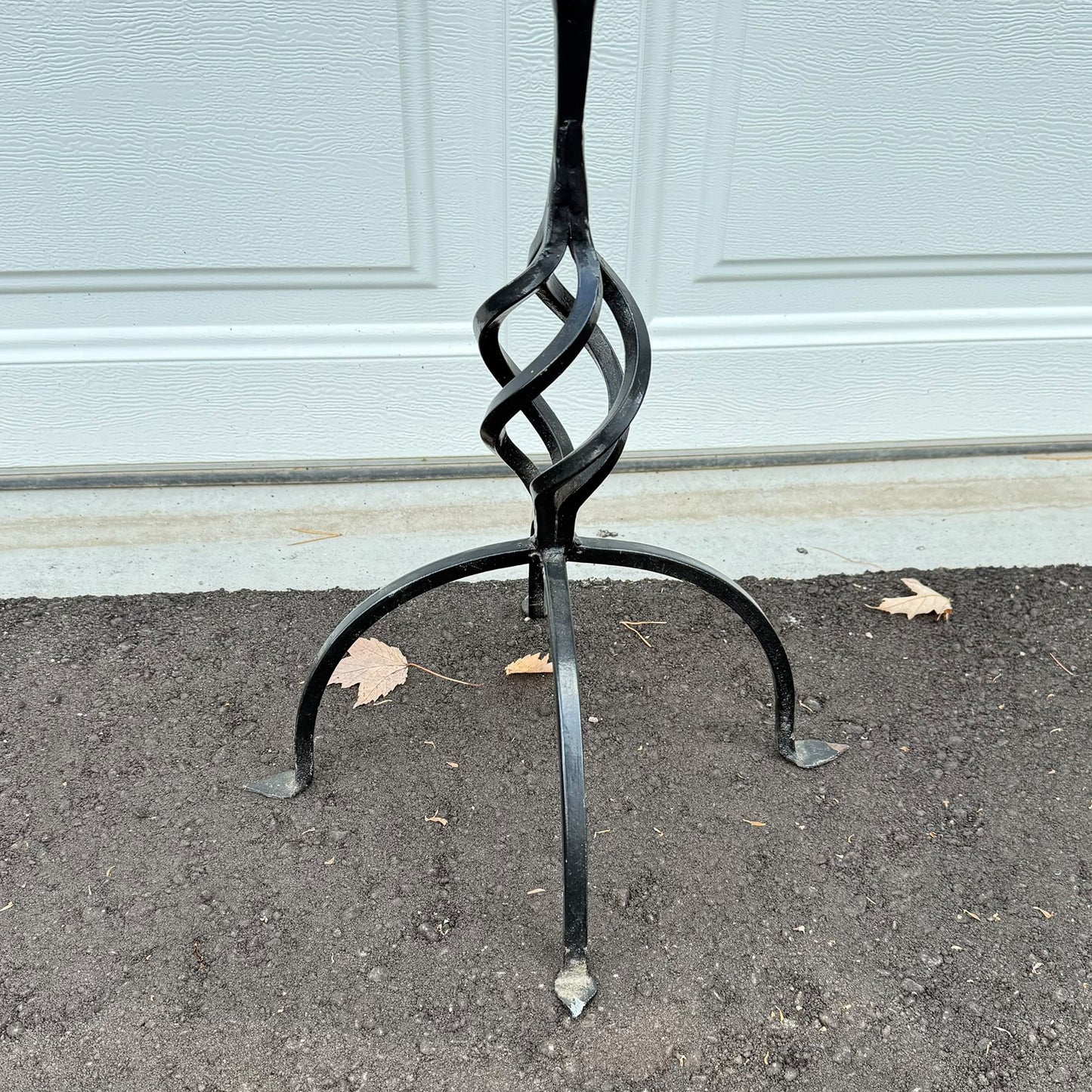 Wrought iron floor candelabra