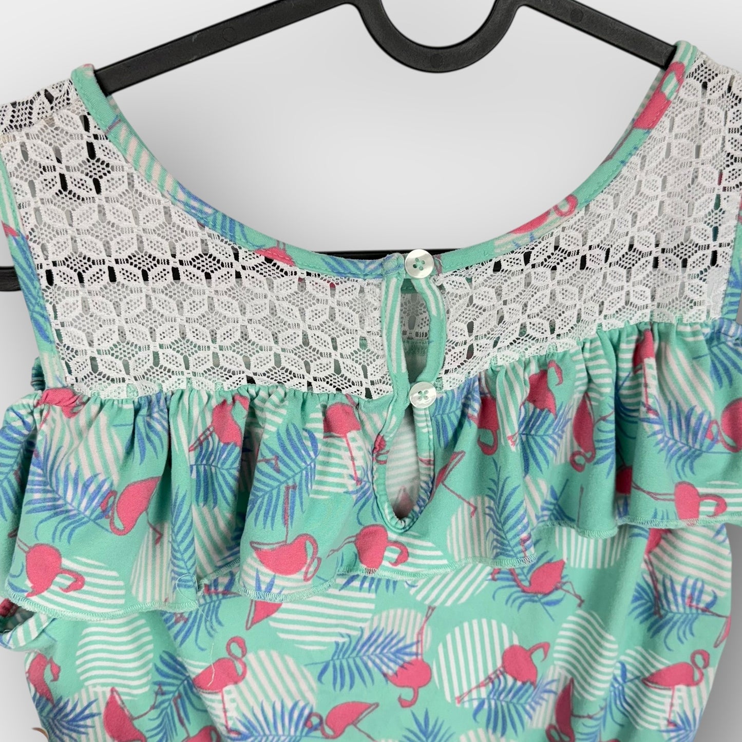 George lace ruffle romper