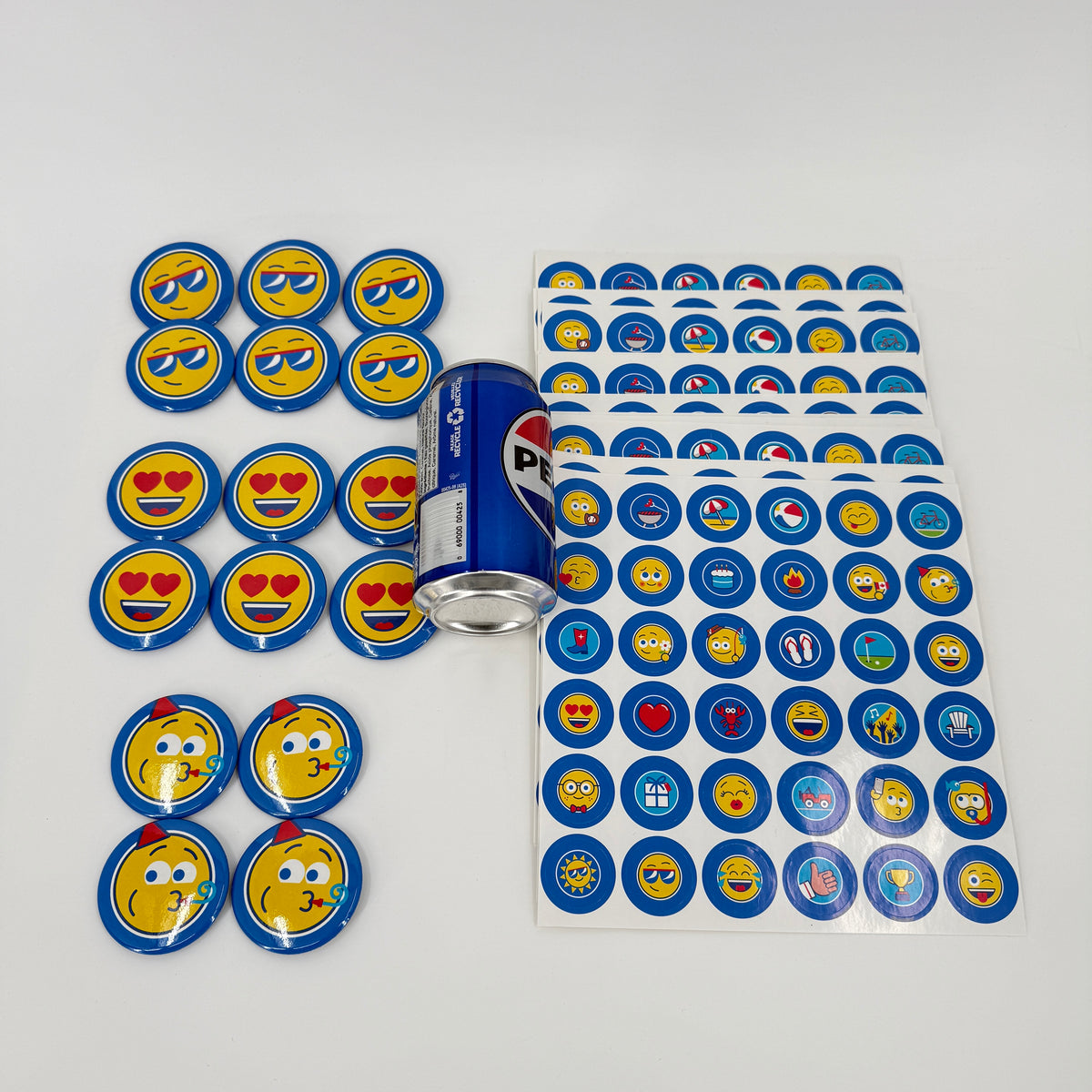 Pepsi Emoji Buttons Sticker Sheets