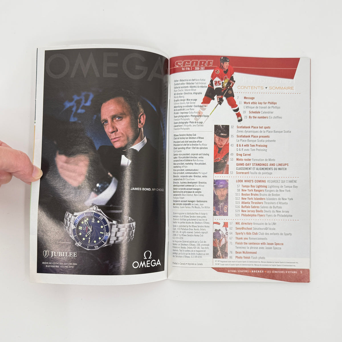 Ottawa Senators Magazine Program Lot