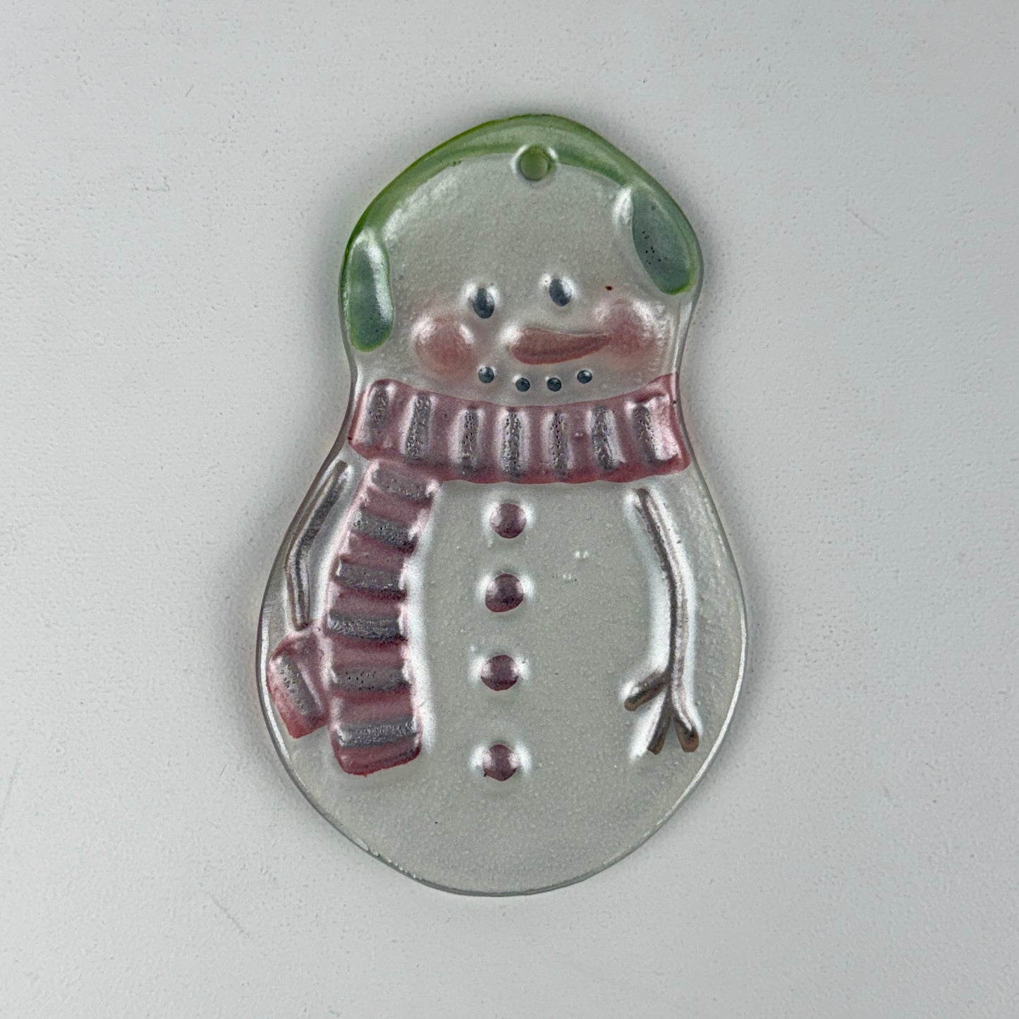 Glass Snowman Ornament