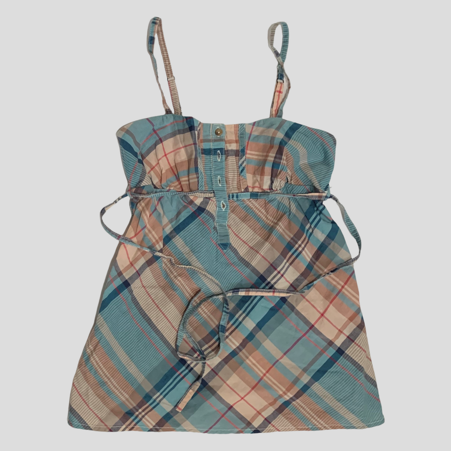 Garage plaid babydoll top