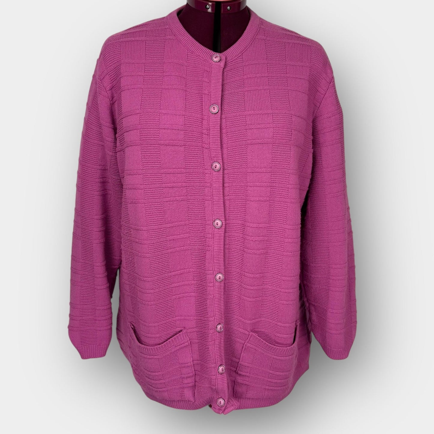 Textured knit cardigan