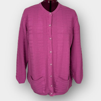 Textured knit cardigan