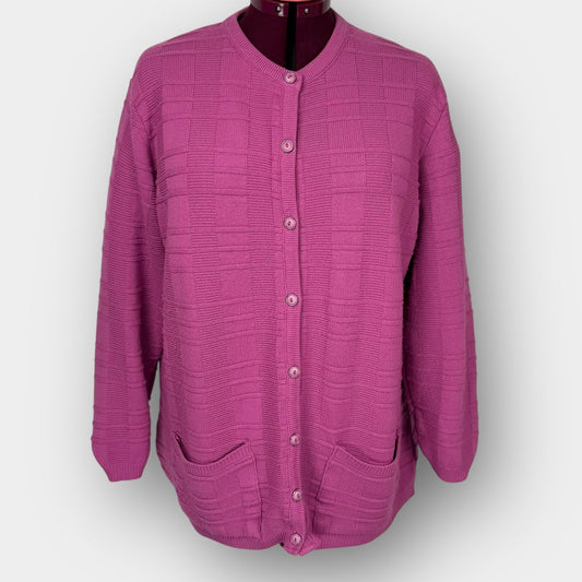 Textured knit cardigan