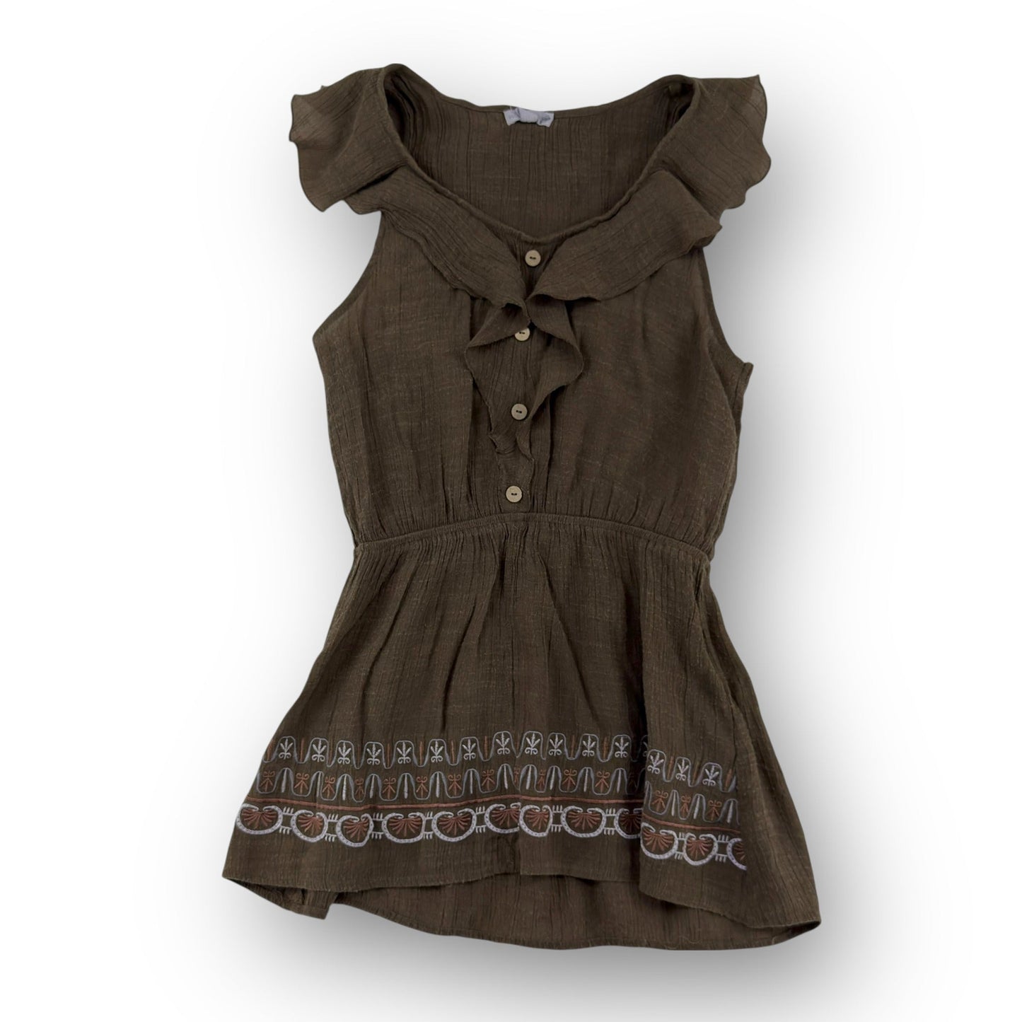 Mine Ruffle Embroidered Tunic