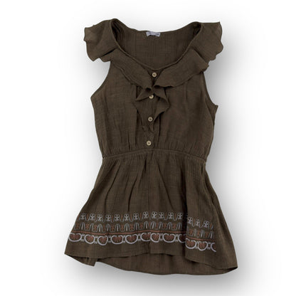 Mine Ruffle Embroidered Tunic