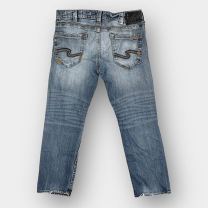Silver "Eddie" distressed jean