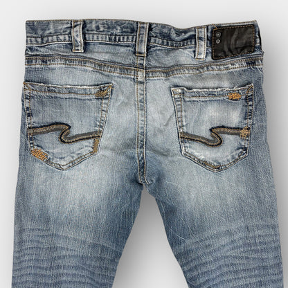 Silver "Eddie" distressed jean