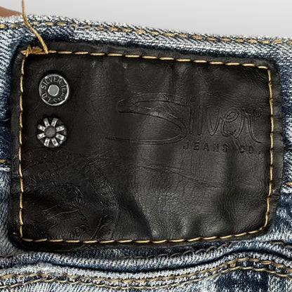 Silver "Eddie" distressed jean