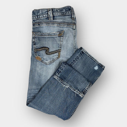 Silver "Eddie" distressed jean