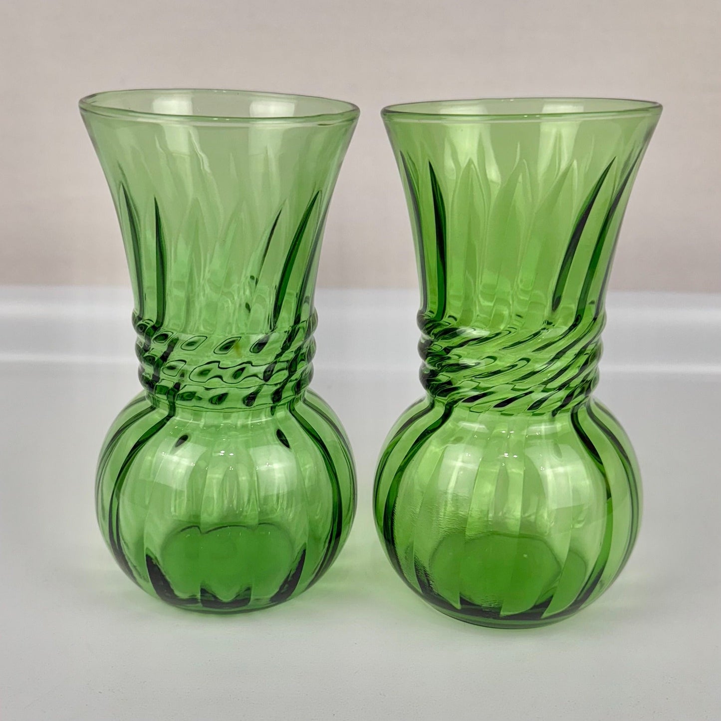 Art Glass Vintage Pair Vases