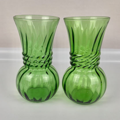 Art Glass Vintage Pair Vases