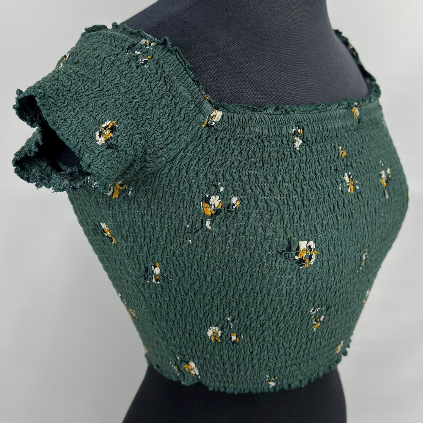 Abercrombie smocked crop top