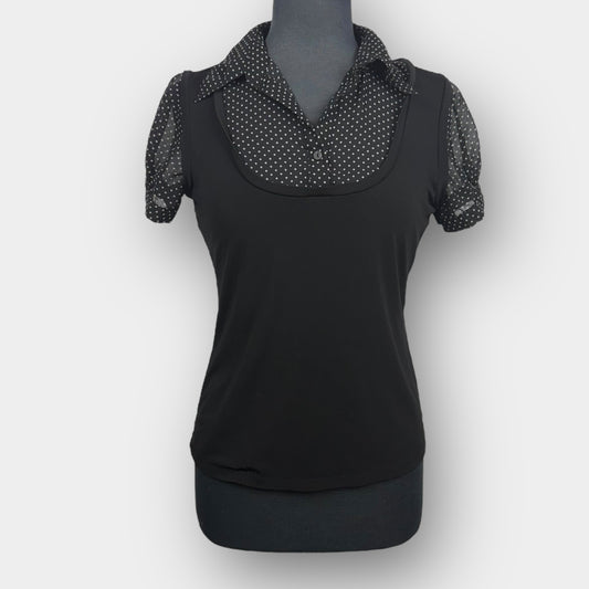 Daniel Laurent polka dot puff sleeve top