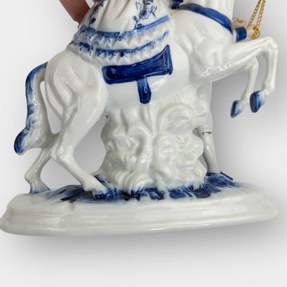 Horse Rider Porcelain Figurine