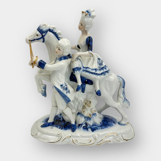 Horse Rider Porcelain Figurine