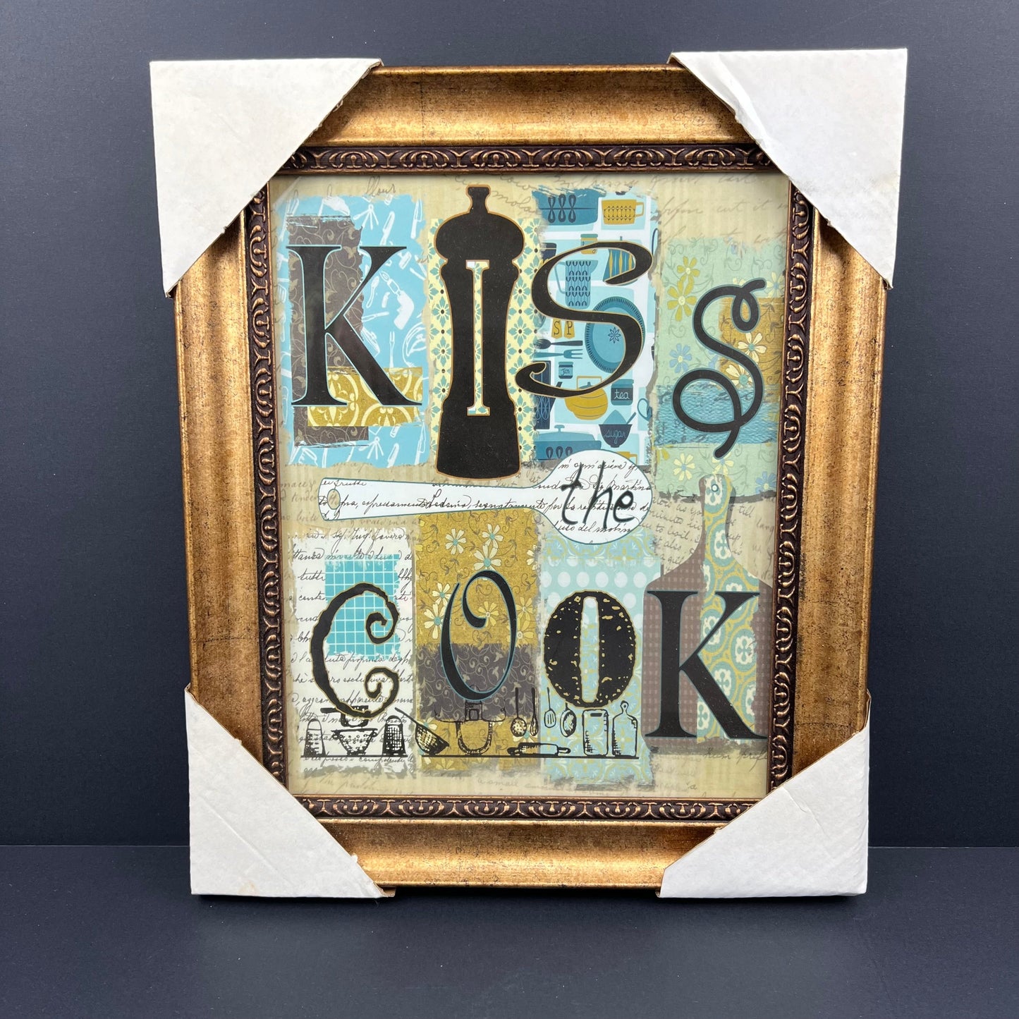 Kiss the Cook wall hanging