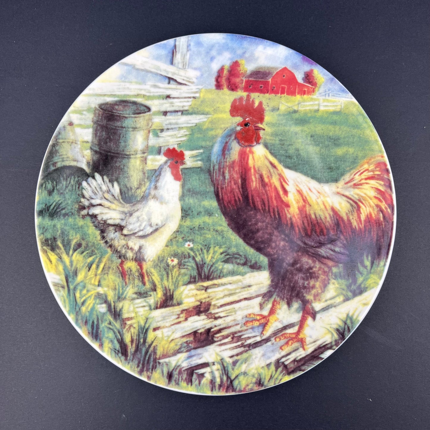 Rooster plates set of 2