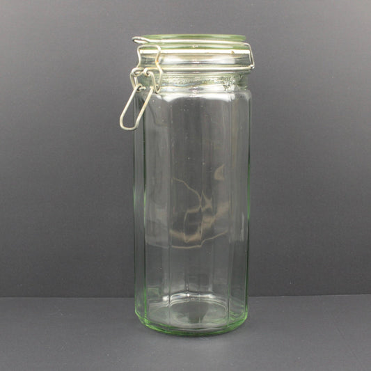 Hinged glass container