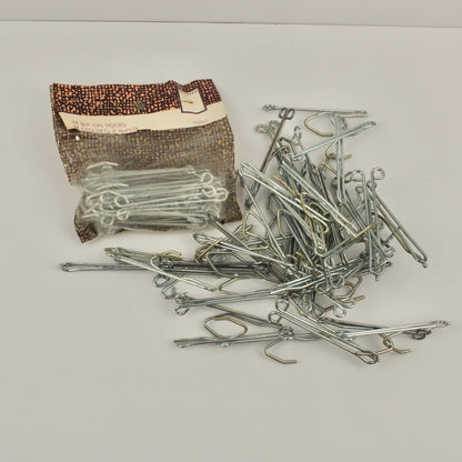 Metal slip-in curtain hooks
