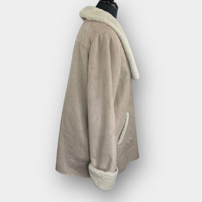 Signature faux suede coat