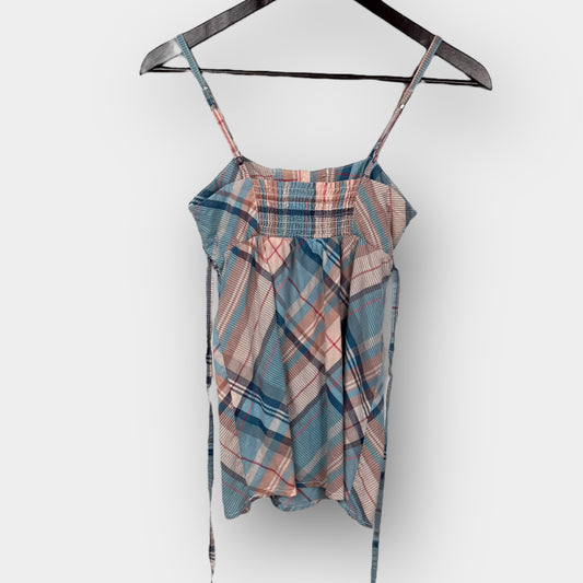 Garage plaid babydoll top