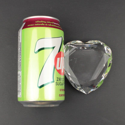 Glass heart paperweight