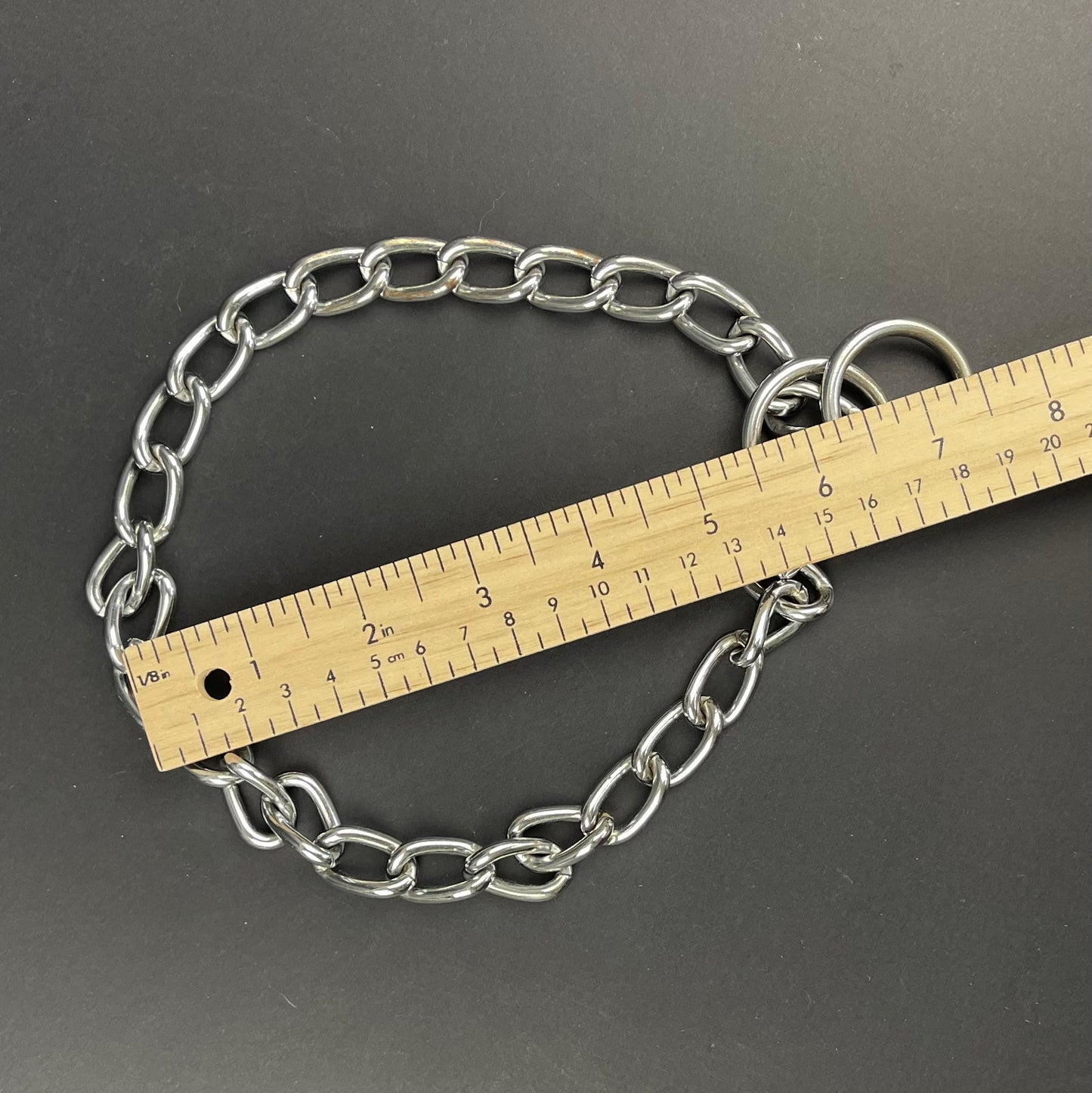 Steel dog choke collar