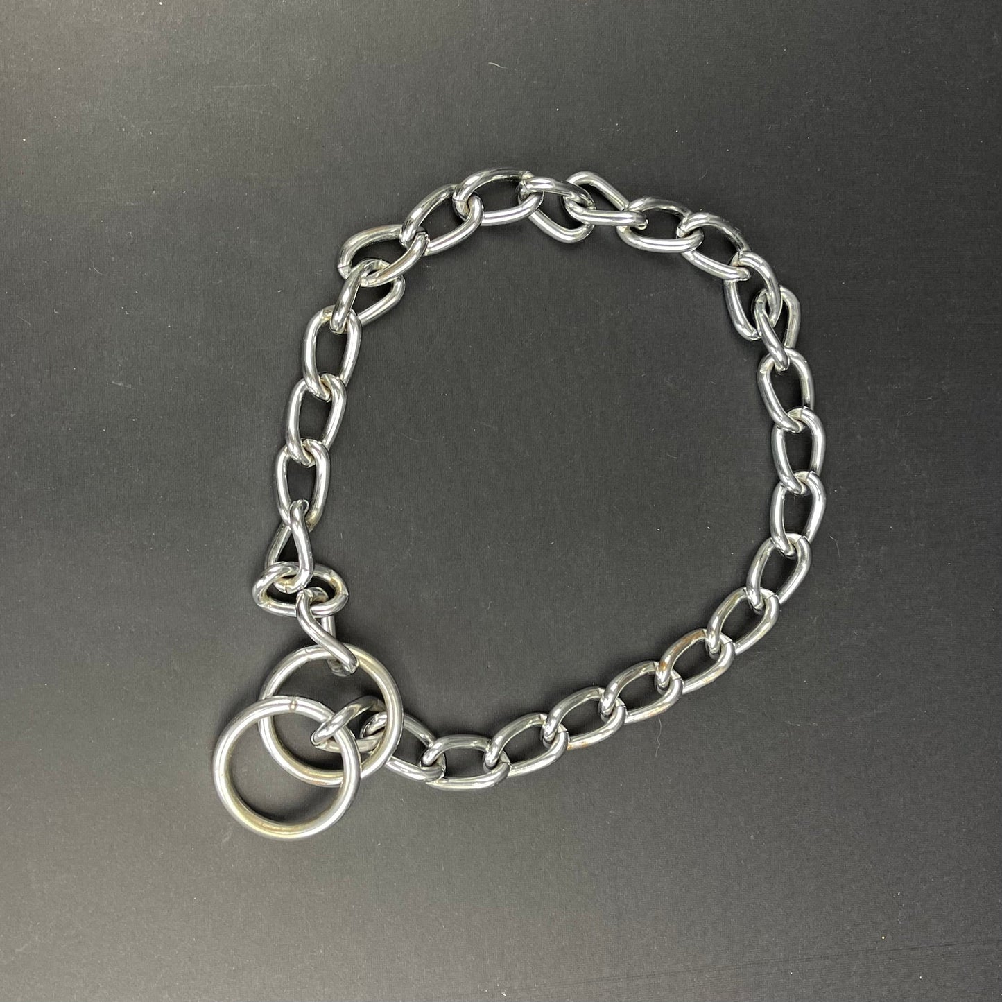 Steel dog choke collar