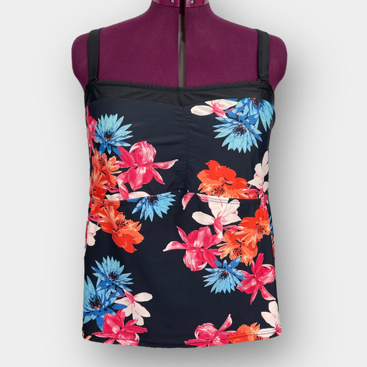 Floral swim top (1X)