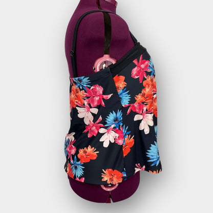 Floral swim top (1X)