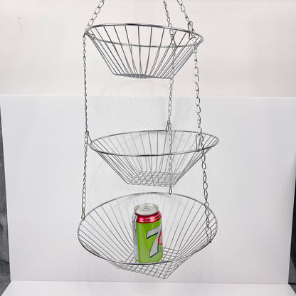 3 tiered hanging fruit basket