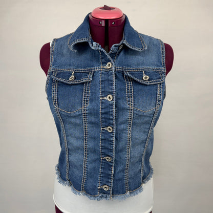 Maurices Denim Frayed Vest