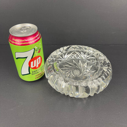 Pinwheel crystal ashtray