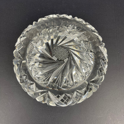 Pinwheel crystal ashtray