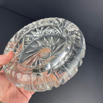 Pinwheel crystal ashtray