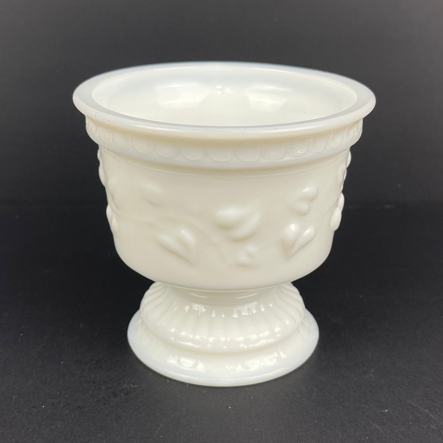 Milk glass pedestal dish