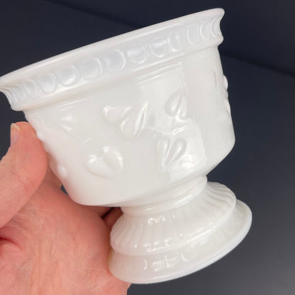 Milk glass pedestal dish
