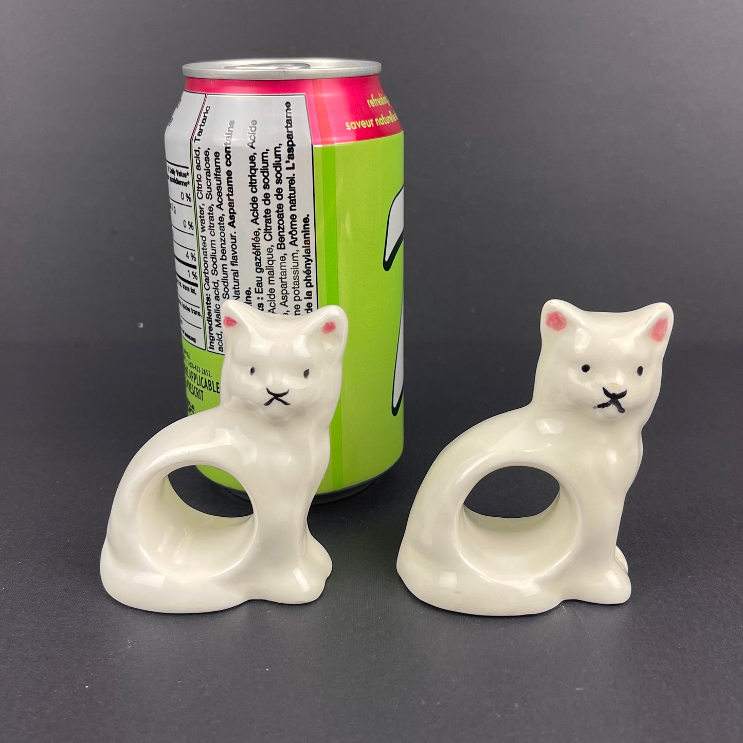 Ceramic cat napkin rings