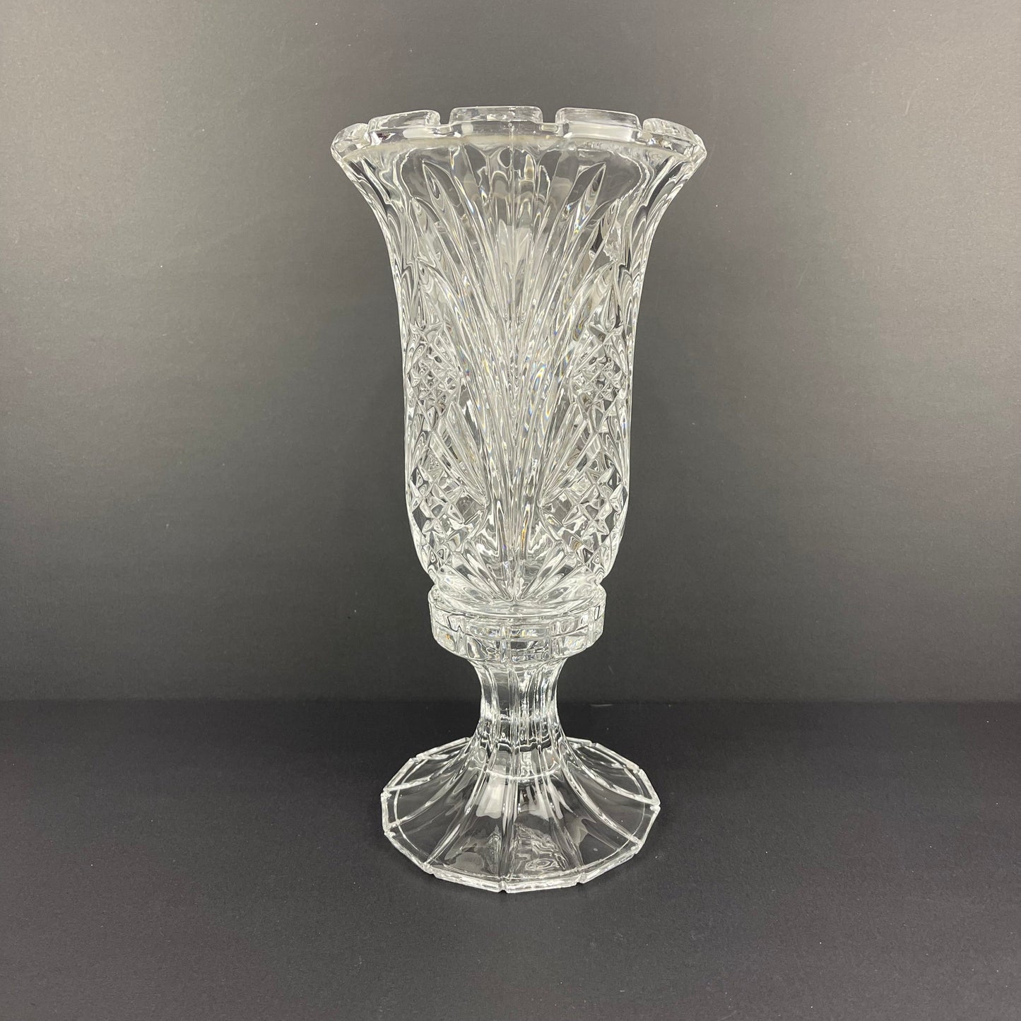 2 piece crystal hurricane candle holder