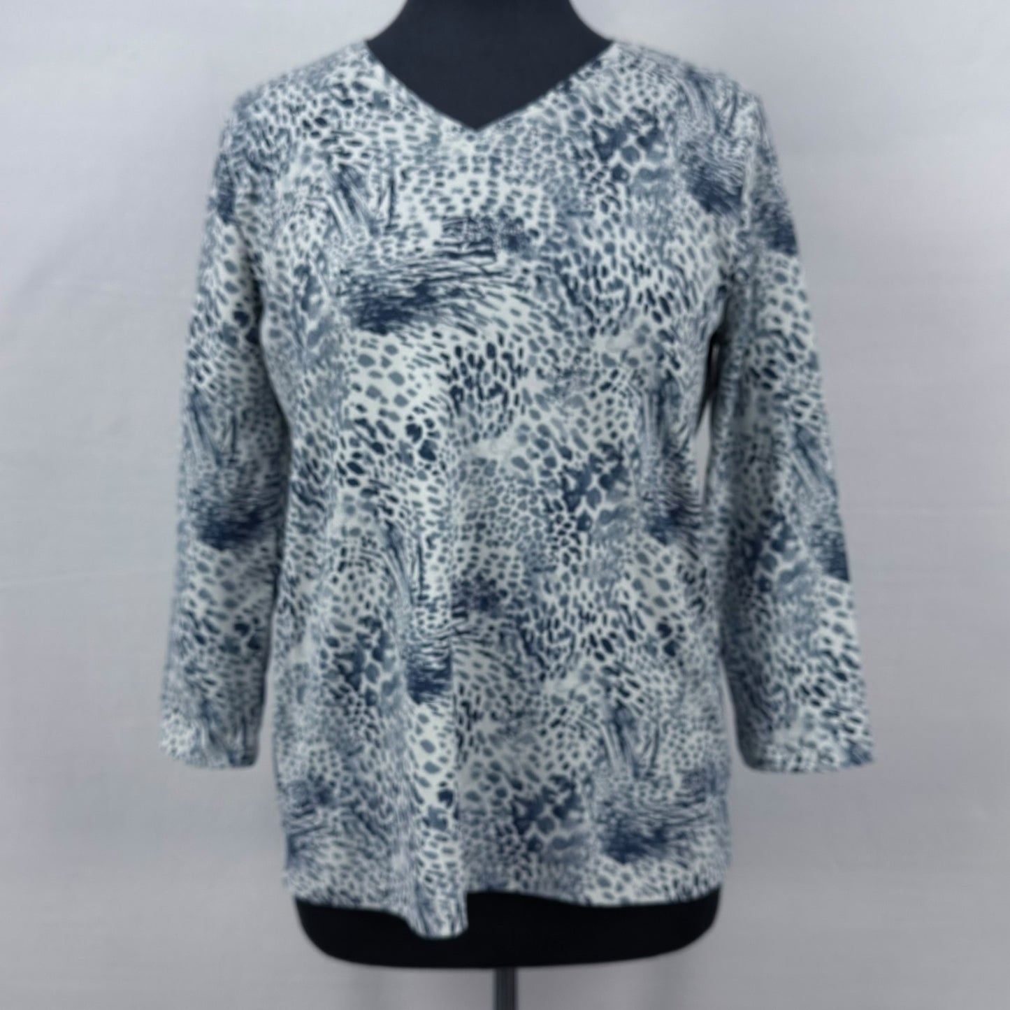 George abstract 3/4 print top