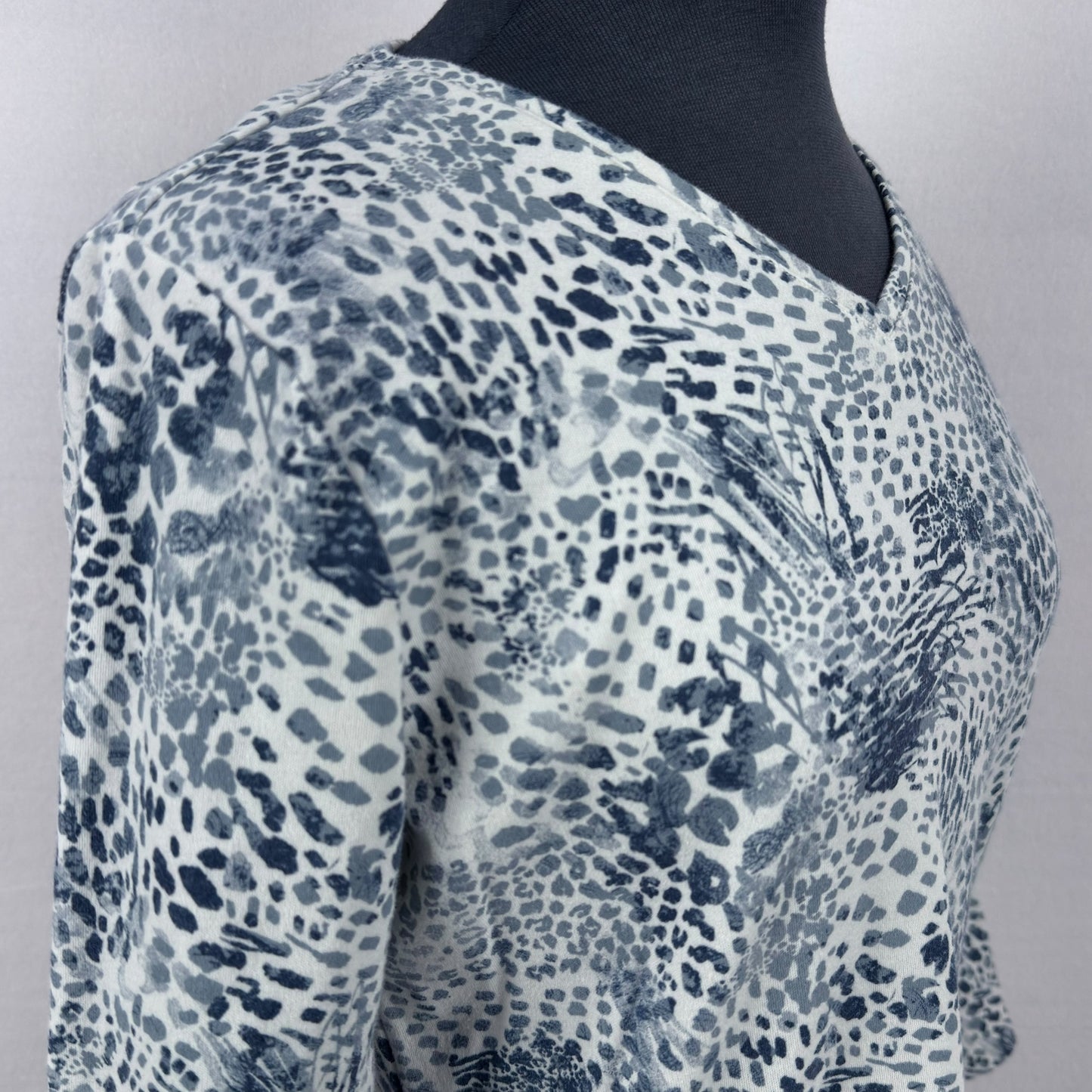 George abstract 3/4 print top