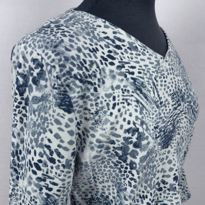 George abstract 3/4 print top