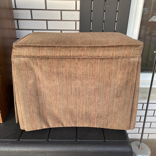 Vintage fabric ottoman
