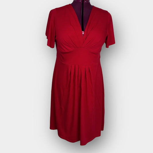 Flutter Sleeve Fit & Flare Midi Dress
