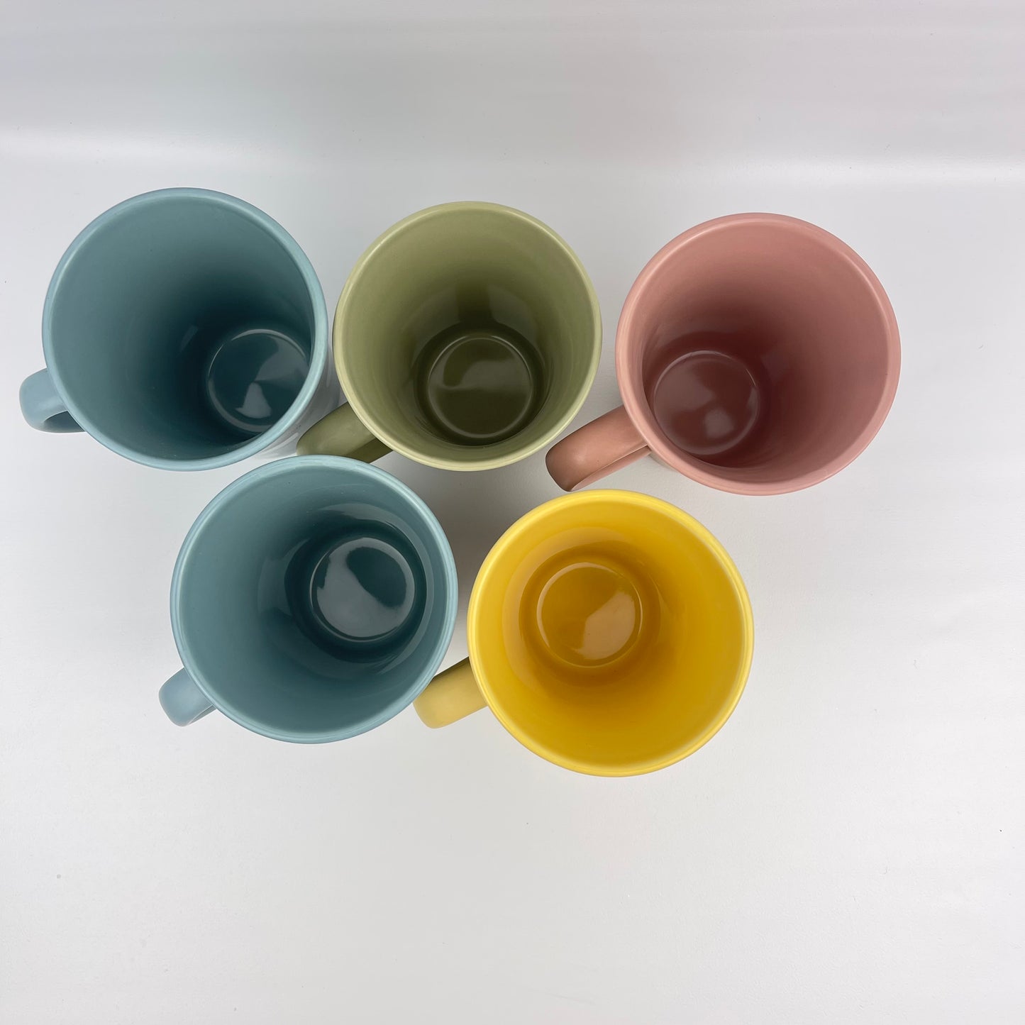 Colourful mugs ~ set of 5